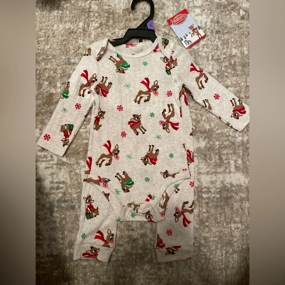 Kids Reindeer Print Matching Set